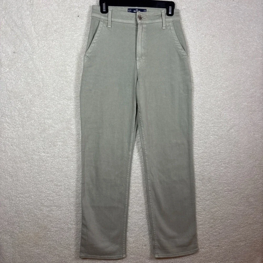 Hollister Dad Jeans Womens 26 Sage Green Excellent Ultra High Rise‎ Carpenter